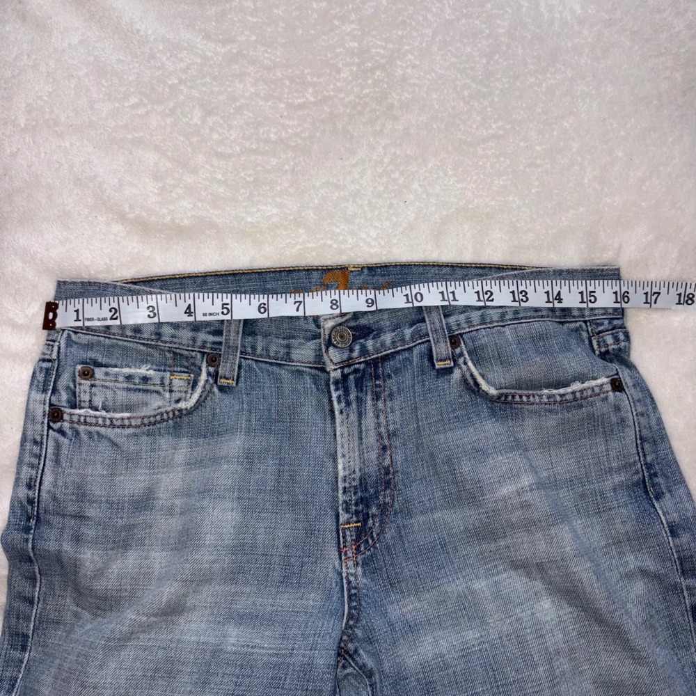 7 FOR ALL MANKIND Jeans Mens 30 Blue Bootcut Distressed USA T520061U-G-061U 29in - Picture 13 of 15